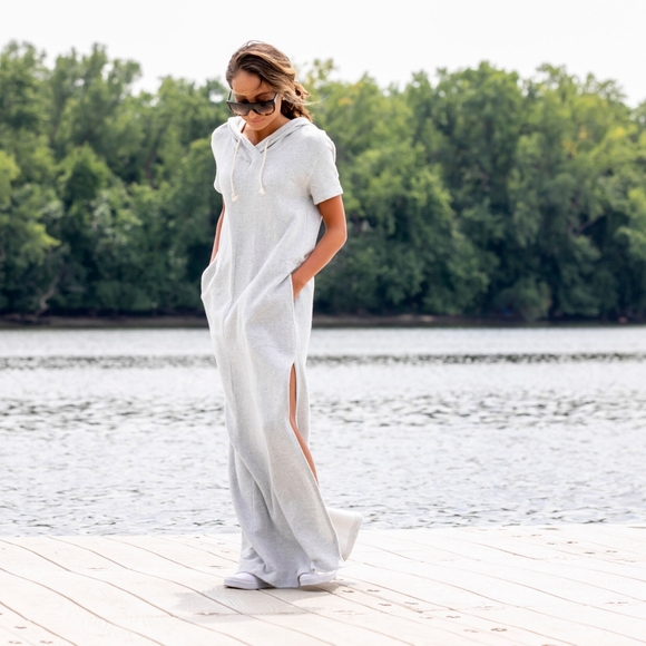 Free People Ocean Avenue Pullover Hooded Drawstring Nubby Oversized Size Medium - Picture 5 of 13